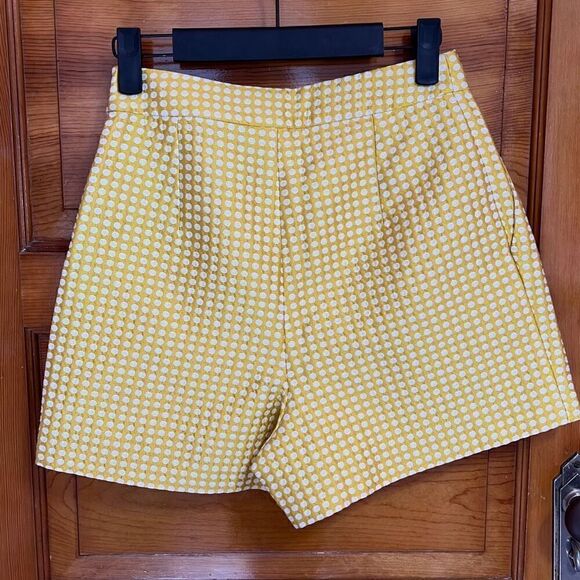 Bonpoint Buttercup Yellow White Dot Flash Shorts Women’s Extra Small - Picture 7 of 9
